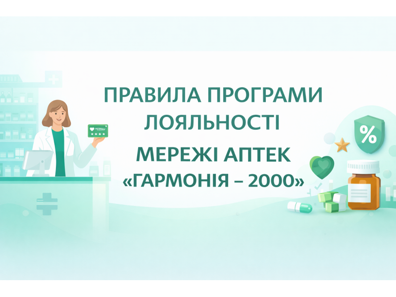 ПРАВИЛА ПРОГРАМИ ЛОЯЛЬНОСТІ МЕРЕЖІ АПТЕК “ГАРМОНІЯ – 2000»