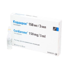 КОРДАРОН р-н д/ін. 150 мг №6 амп.3 мл **