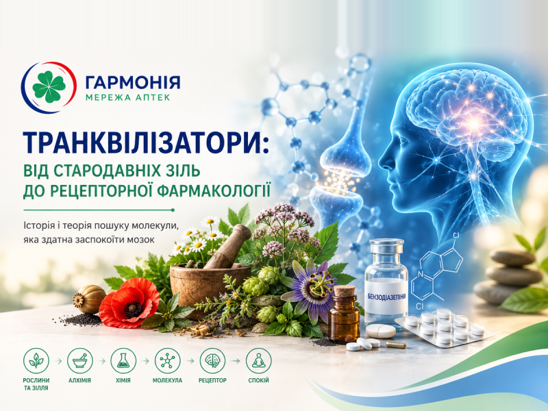 Транквілізатори: від стародавніх зіль до рецепторної фармакології