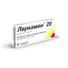 Леркамен 20 таблетки, в/плів. обол. по 20 мг №28 (14х2)