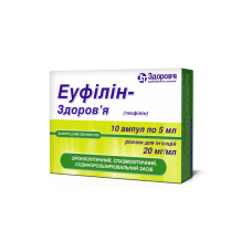 ЕУФІЛІН р-н д/ін. 2% №10 амп.5 мл