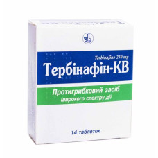 ТЕРБІНАФІН табл. 250 мг №14 КІЇВСЬКИЙ ВІТАМІННИЙ ЗАВОД ВАТ