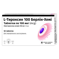 L-ТИРОКСИН 100 табл. 100 мкг №50 бліст. БЕРЛІН-ХЕМІ АГ / МЕНАРІНІ