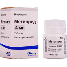 МЕТИПРЕД табл. 4 мг №30  фл. ОРІОН КОРПОРЕЙШН