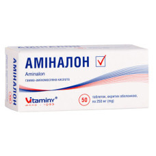 АМІНАЛОН табл. 0,25 г №50 ВИТАМИНЫ ПАО УКРАИНА УМАНЬ