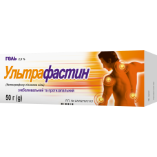 УЛЬТРАФАСТИН гель 2,5% 50 г туба МЕДАНА