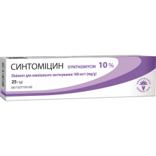 ЛІНІМЕНТ СИНТОМІЦИНА лінімент 10% 25 г