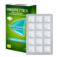 НІКОРЕТТЕ ЗІ СМАКОМ МЯТИ жув. гумка 4 мг №30