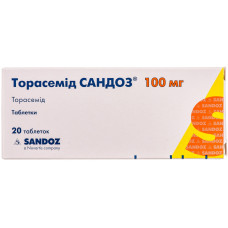 ТОРАСЕМІД САНДОЗ табл. 100 мг №20 САНДОЗ ГМБХ / ЛЕК / САЛЮТАС