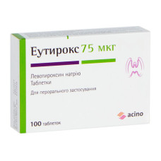 ЕУТИРОКС таблетки по 75 мкг №100 (25х4)