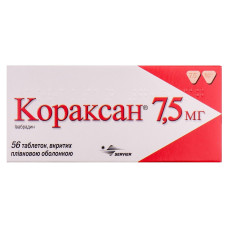 КОРАКСАН табл. в/о 7,5 мг №56 СЕРВ'Є
