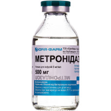 МЕТРОНІДАЗОЛ р-н д/інф. 0,5% по 100 мл у пляш,скл. ЮРІЯ-ФАРМ