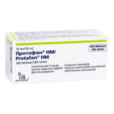 ПРОТАФАН НМ сусп. д/ін. 100 МО/мл №1 <INS> фл.10 мл НОВО НОРДІСК