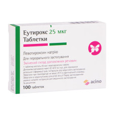 ЕУТИРОКС табл. 25 мкг №100  бліст.