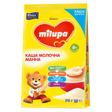 MILUPA каша молочна суха швидкорозчинна 210гр манна NEW