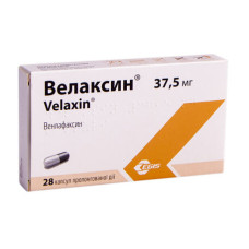 ВЕЛАКСИН капс. пролонг. дії 37,5 мг №28 ЕГІС
