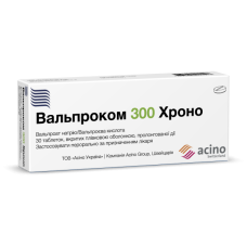 ВАЛЬПРОКОМ 300 ХРОНО таблетки, в/плів. обол., прол./д. №30 (10х3)