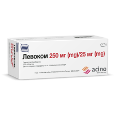 ЛЕВОКОМ табл. 250 мг/25 мг №100 бліст. ** <<>>