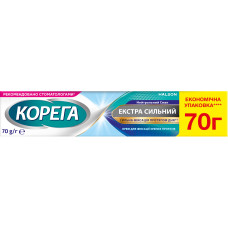КОРЕГА Екстра сильний крем д/фіксації протезів нейтральний смак 70г