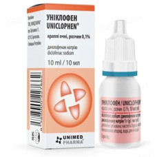 УНІКЛОФЕН кр. очні 0,1% №1 конт. 10 мл
