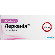 ЛЕРКАНІЯ табл. в/пл. об. 10 мг №30