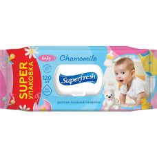СЕРВЕТКИ ВОЛОГІ  SUPER FRESH Baby chamomile з клапаном №120