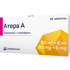 АТЕРА А табл. 80 мг/5 мг №28 бліст.