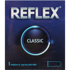 ПРЕЗЕРВАТИВИ латекс.з силік.змазкою Reflex Classic класичні №3, 3138232