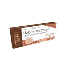 Набір пластирів Teta на тканинній основі, 7,2 х 2,5 см, 10 штук