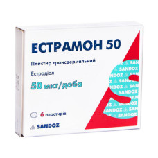 ЕСТРАМОН пластир трансдерм. 50 мкг №6