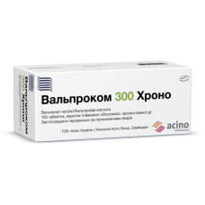 ВАЛЬПРОКОМ 300 ХРОНОтаблетки, в/плів. обол., прол./д. №100 (10х10)