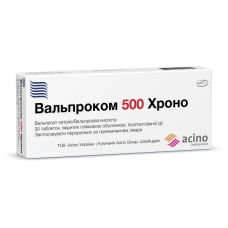 ВАЛЬПРОКОМ 500 ХРОНО таблетки, в/плів. обол., прол./д. №30 (10х3)