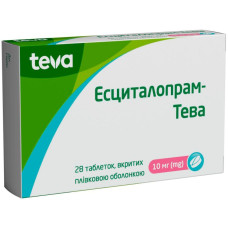 ЕСЦИТАЛОПРАМ-ТЕВА табл. в/о 10 мг №28 ТЕВА