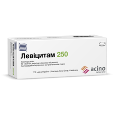 ЛЕВІЦЕТАМ 250 табл. в/пл. об. 250 мг №60 бліст.