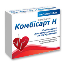 КОМБІСАРТ Н табл. в/о 5 мг/160 мг №30 КІЇВСЬКИЙ ВІТАМІННИЙ ЗАВОД ВАТ