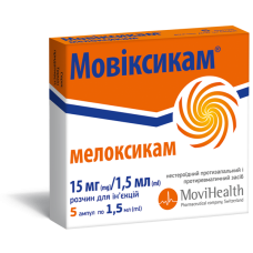МОВІКСИКАМ р-н д/ін. 15 мг/1,5 мл №5 амп.