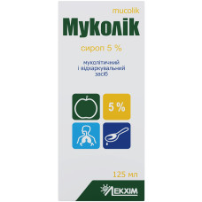 МУКОЛІК сироп 5% 125 мл банка ТЕХНОЛОГ / ЛЕКХІМ