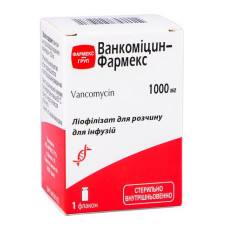 ВАНКОМІЦИН- ліофіл. д/п р-ну д/інф. 1000 мг №1 фл.