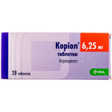 КОРІОЛ табл. 6,25 мг №28 <РЦ>