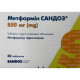 МЕТФОРМІН САНДОЗ табл. в/пл. об. 850 мг №30 бліст.