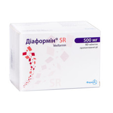 ДІАФОРМІН SR табл. 500 мг №60 бліст.<РЦ> <<>>