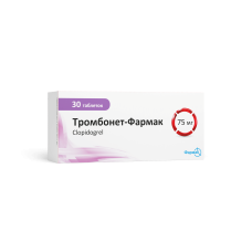 ТРОМБОНЕТ-ФАРМАК табл. в/о 75 мг №30 бліст.<РЦП> ФАРМАК