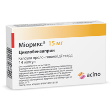 МІОРИКС капс. пролонг. дії 15 мг №14
