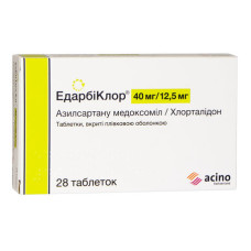 ЕДАРБІКЛОР табл. в/пл. об. 40 мг/12,5 мг №28 бліст.