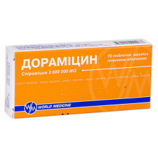 ДОРАМІЦИН табл. в/пл. об. 3000000 МО №10 бліст.