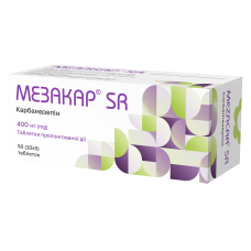 МЕЗАКАР SR табл. пролонг. дії 400 мг №50 <PSY> бліст.