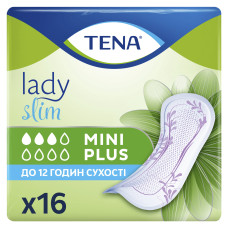 ПРОКЛАДКИ ТЕНА ЛЕДІ Slim Mini Plus 16 прокладки урологічні жін. 7%