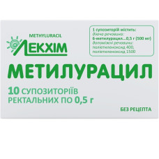 МЕТИЛУРАЦИЛ суп. 0,5 г №10 ЛЕКХІМ / ТЕХНОЛОГ