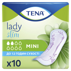 ПРОКЛАДКИ ТЕНА ЛЕДІ Slim Mini 10 прокладки урологічні жін._7%