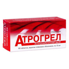 АТРОГРЕЛ табл. 75 мг №60 бліст.<РЦП> БОРЩАГІВСЬКИЙ ХФЗ / АГРОФАРМ / АГРОФІРМА ЯН ДП